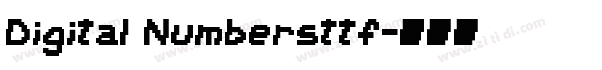Digital Numbersttf字体转换